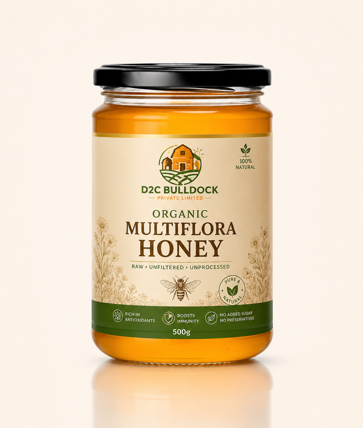 Organic Multiflora Honey / 500g